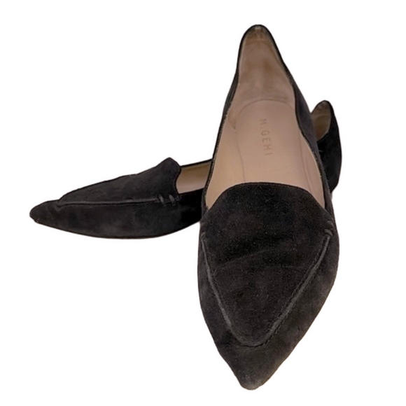 M. Gemi Shoes - M. Gemi The Gia Black Suede Leather Flats Size 40.5 - GUC